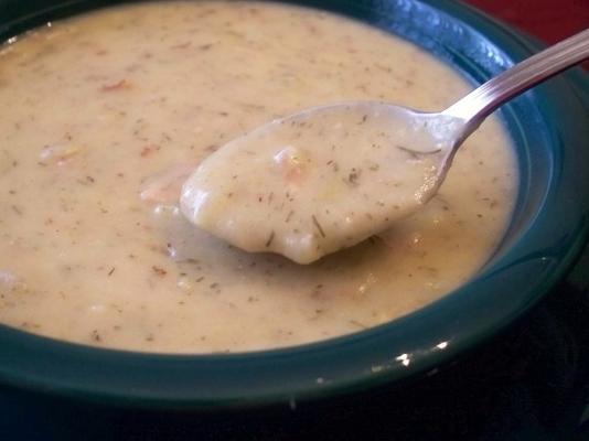 slow-cooker aardappel-prei soep