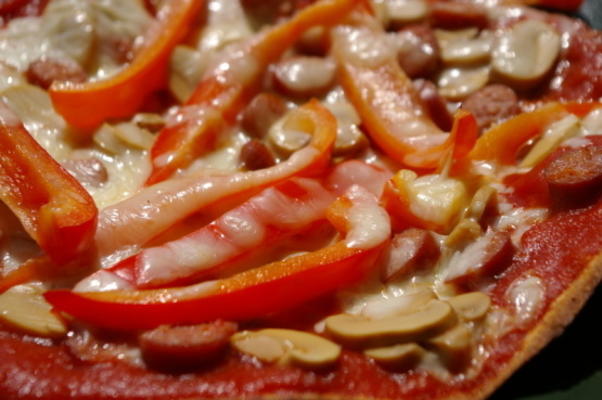 plantaardige pita pizza's