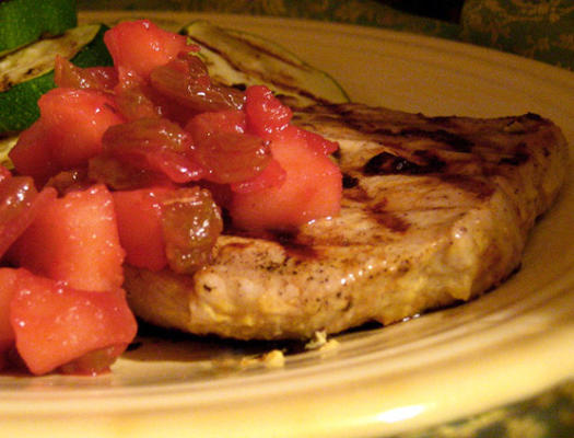 snelle curried chops en fruitige smaak