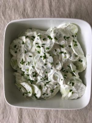 Zweedse komkommersalade