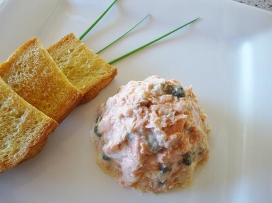 pittige, gepotte zalm met kappertjes