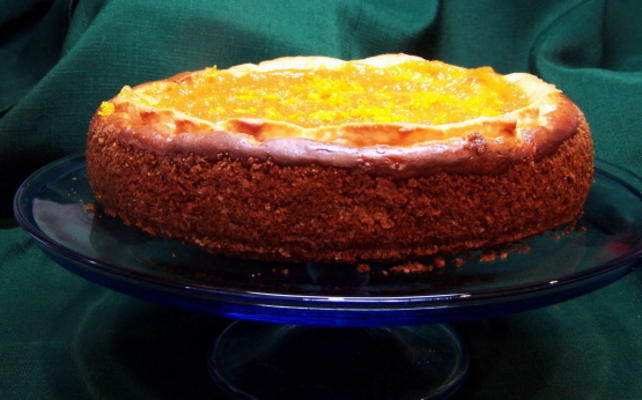 oranje witte chocolade cheesecake