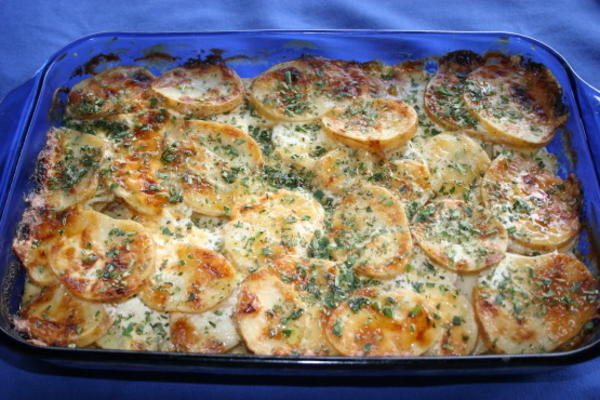 aardappelgratin met truffelolie