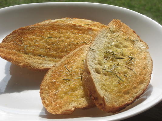 mj heeft een toast met knoflook