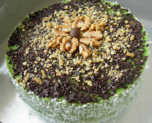 pandan fudge cake