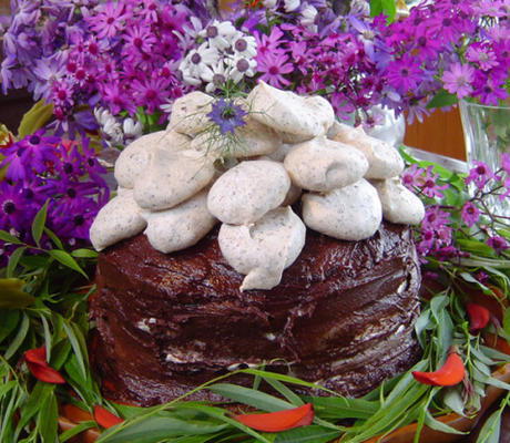 chocolade meringue cake
