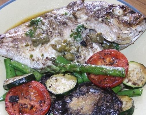 snapperfilets met kruiden- en kappertjesboter