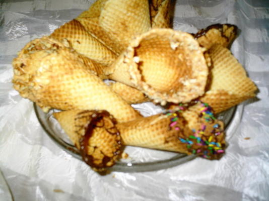 chocolade wafel kegels of kommen