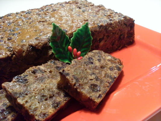 eenvoudige mokka fruitcake (kerst)
