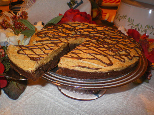 espresso brownie cake met kahlua suikerglazuur