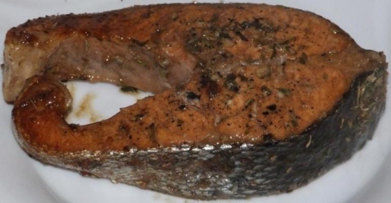 zalm met kruidendressing