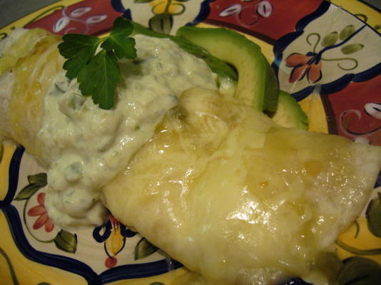 5 minuten cheesy enchilada grande voor 1