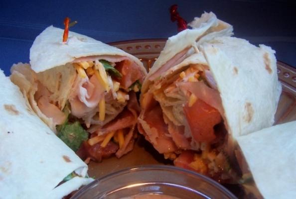 barbecue ranch club wraps