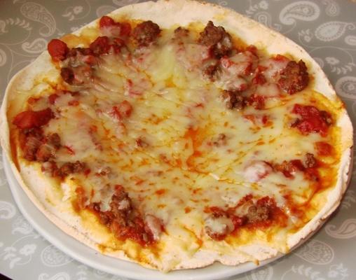 5 minuten pita pizza