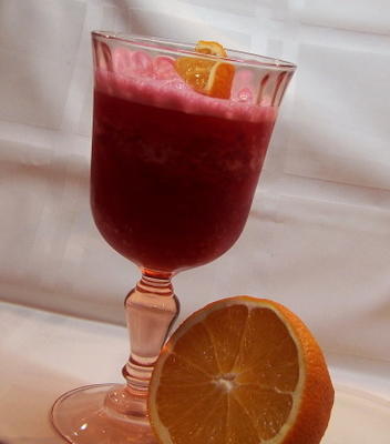 cranberry-sinaasappelsap slushee