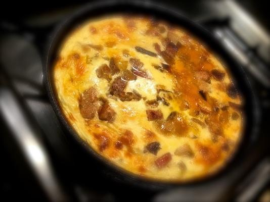 ham-appel-cheddar braadpan