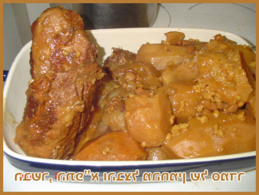 low fat cholent: israeli chaminc israeli chamin (koosjer vlees)