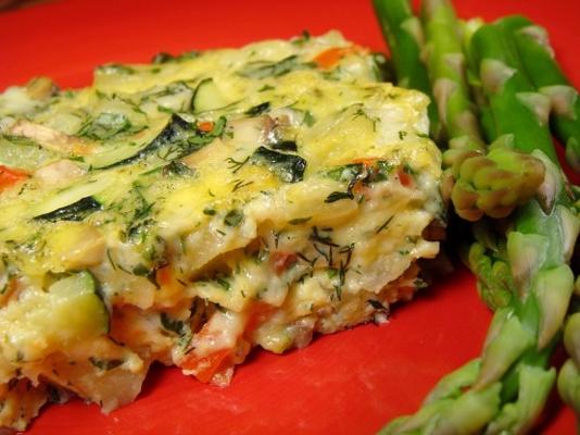 courgette en aardappelfrittata