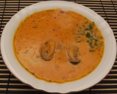 romige mosselsoep met vurige rouille