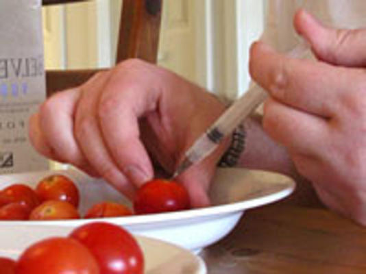 gekruide wodka geïnjecteerde tomaten