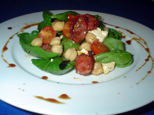 chorizo ​​en kikkererwt salade