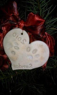 ornament en handafdruk klei