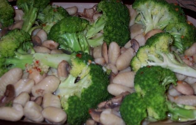 gnocchi met broccoli en champignons