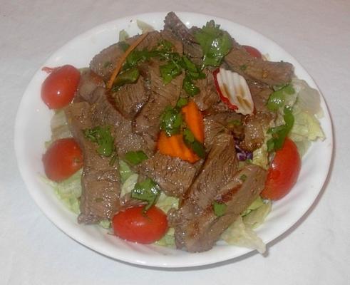 Aziatische salade van gegrild rundvlees