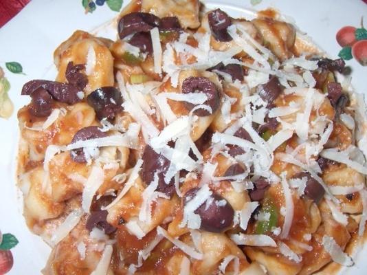 tortellini met chili-tomatensaus