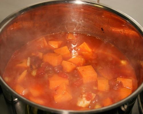 zoete aardappel chili (crock pot)