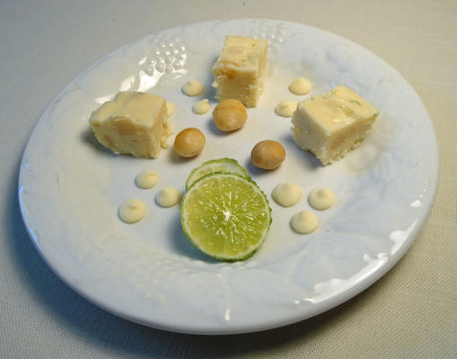 limoen en macadamia fudge