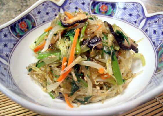 koreaanse chap chae (vegetarisch)