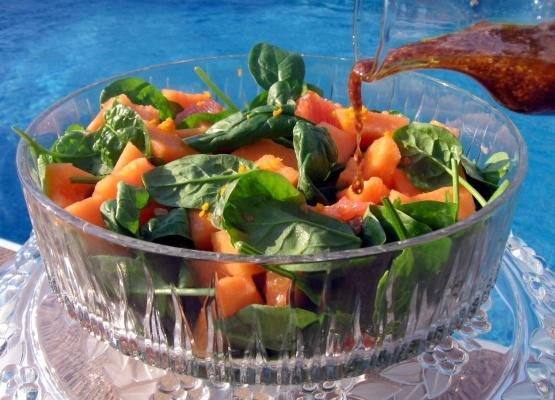 salade van citrus en spinazie