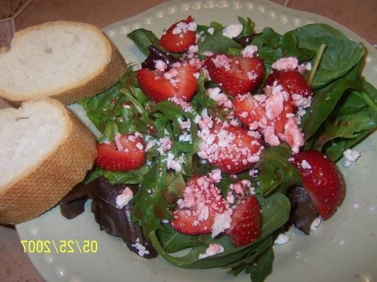 aardbei en stiltonsalade