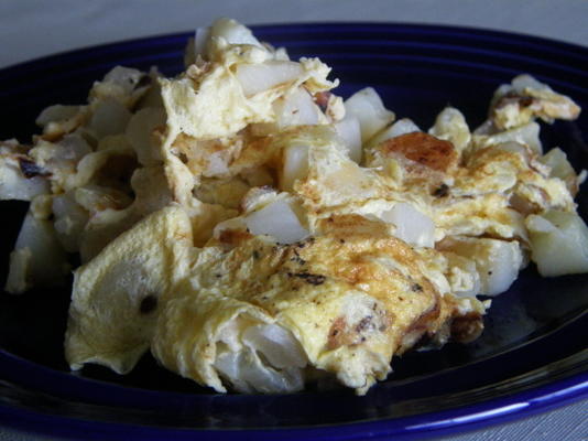 gebakken aardappelen en eieren