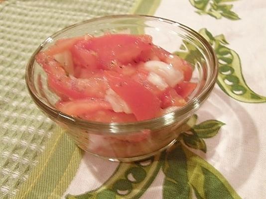 mijn snelle en gemakkelijke tomatensalade