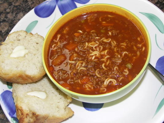 ramen noodle groentesoep