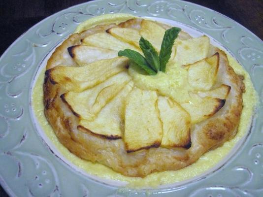 appeltaartjes met nootmuskaat geurende sinaasappelvla