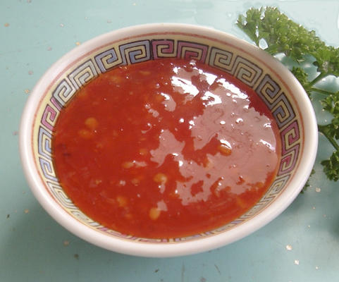 Thaise zoete saus met dipsaus