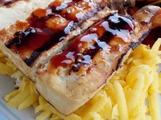 naar hu ang swai chei (gegrilde tofu met mango slaw)