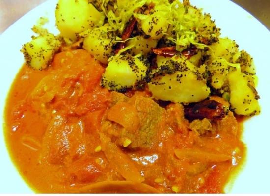 aloo poshto (aardappelen recept)