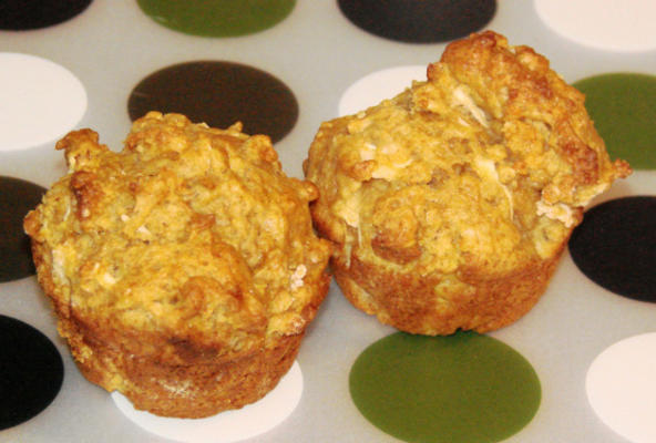 dikke appel melasse muffins