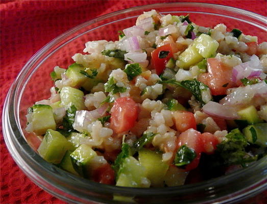 tabbouleh-salade uit het nieuwe tijdperk