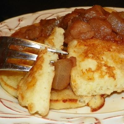 ricotta pannenkoeken met kaneelappels