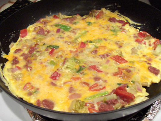 familiestijl - omelet van diepe schotel