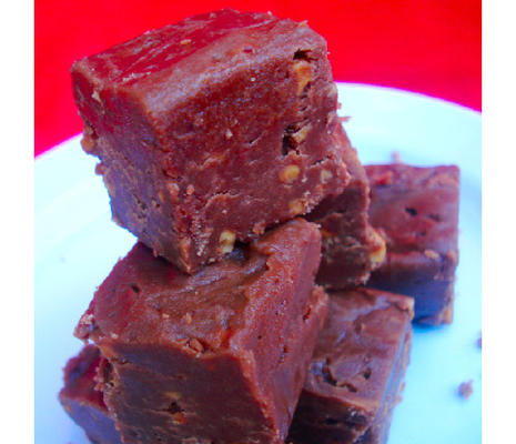 pindakaas en chocolade fudge