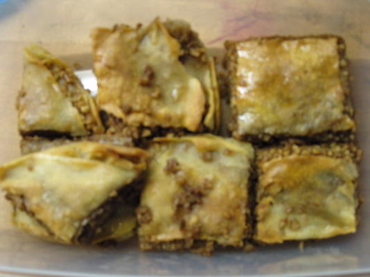 chocolade-hazelnoot baklava