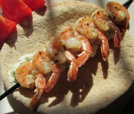 garnalen souvlaki (ww)