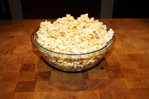 pittige en zoete popcorn