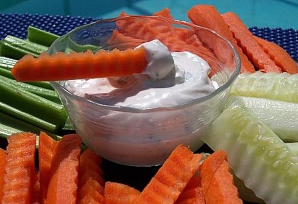 plantaardige dip herbed